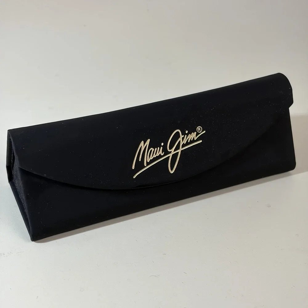 Maui Jim Foldable Triangle Sunglasses Case Matte Black Hard Shell Collapsible